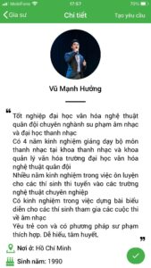 giáo viên dạy thanh nhạc